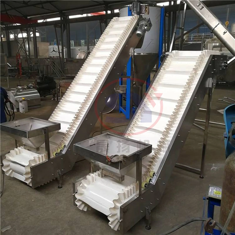 Material Handling Equipment Cleated Sidewall Skirt Rubber Belt Conveyor